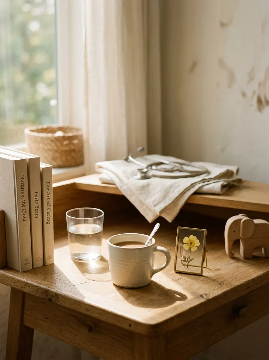 Symbolbild, KI-generiert – Warmes Morgenlicht in einem einladenden Familienzuhause